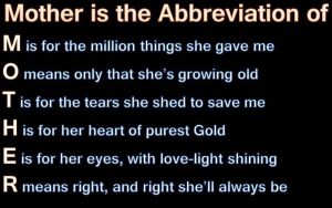 mother's abbreviation